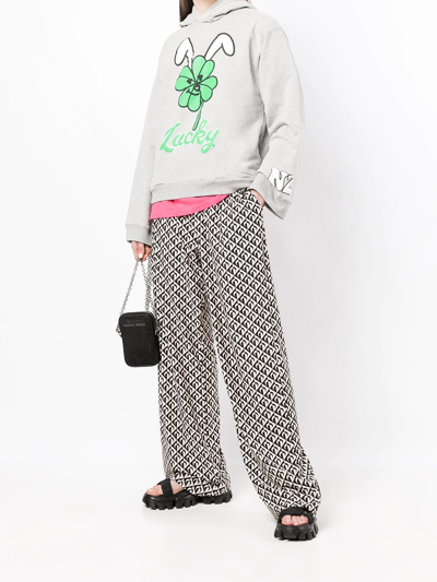 Natasha Zinko Graphic-print Pullover Hoodie In Grey