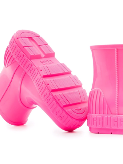 Ugg Drizlita Genuine Shearling Lined Rain Boot In Pink