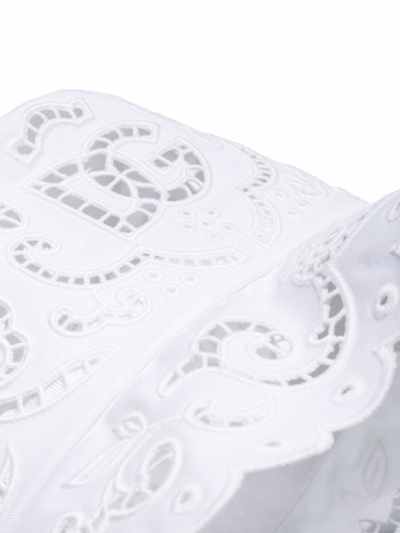 Dolce & Gabbana Broderie-anglaise Bucket Hat In White