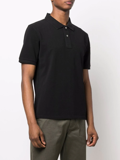 Shop Parajumpers Cotton Polo Shirt In Black