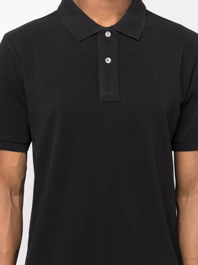 Shop Parajumpers Cotton Polo Shirt In Black