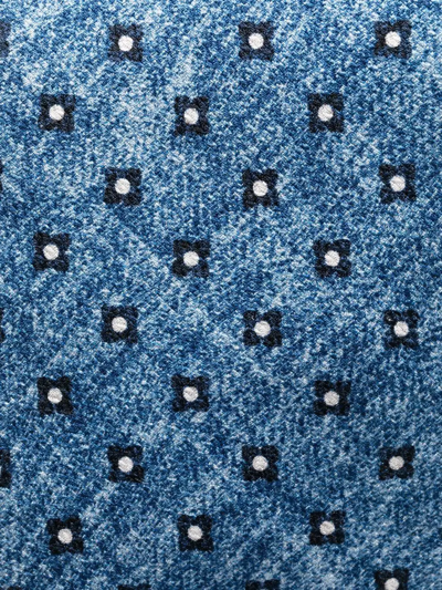 Shop Dell'oglio Floral-print Silk Tie In Blau