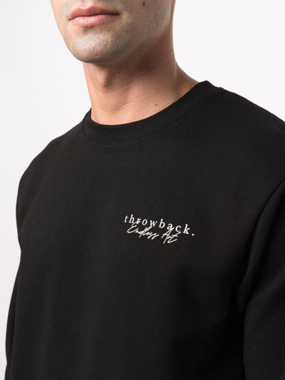 Shop Throwback Endless Art-print Crew-neck Sweatshirt In Schwarz