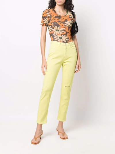 Shop Icon Denim Naomi High-waisted Skinny Jeans In Gelb