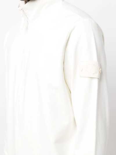 Shop Stone Island Compass-motif Sweatshirt In Weiss