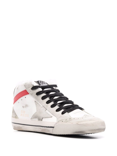 Shop Golden Goose Mid-star Sneakers In White