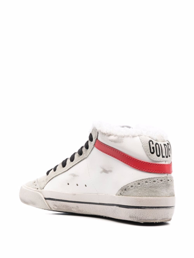 Shop Golden Goose Mid-star Sneakers In White