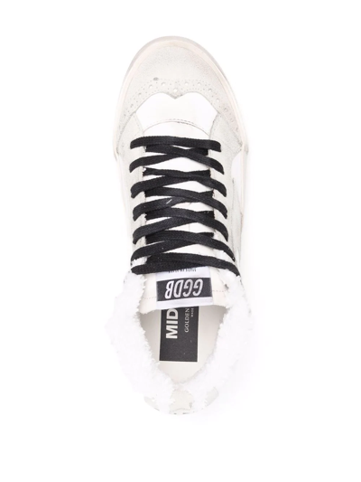 Shop Golden Goose Mid-star Sneakers In White