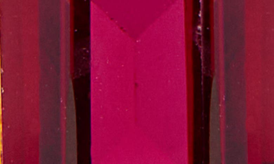 Savvy Cie Jewels Vermeil Emerald Cut Cz Birth Stone Box Cut Necklace In Ruby - July