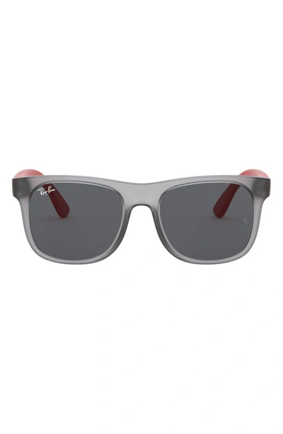 Ray Ban Junior Wayfarer 48mm Sunglasses In Trans Grey