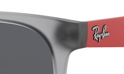 Shop Ray Ban Ray-ban Junior Wayfarer 48mm Sunglasses In Trans Grey