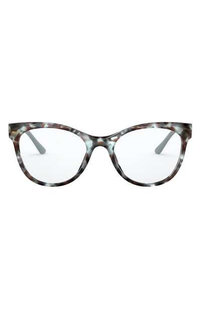 Shop Prada 53mm Butterfly Optical Glasses In Blue Brown