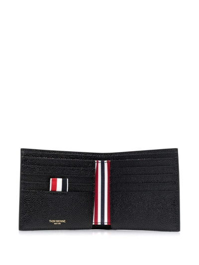 Shop Thom Browne Billfold Leather Wallet In Schwarz