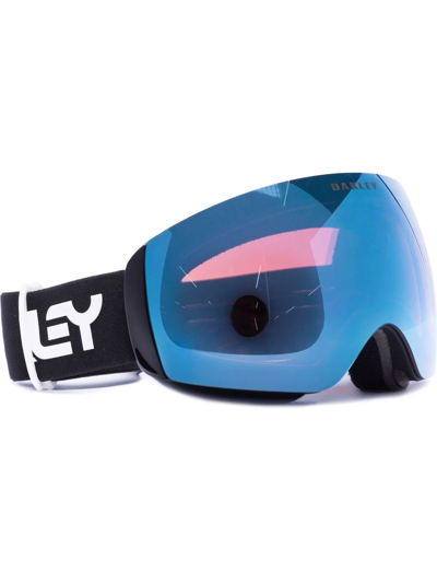 Shop Oakley Factory Pilot Mirrored Ski Goggles In Schwarz