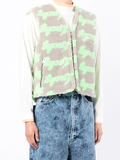 Natasha Zinko Graphic-print Gilet In Grau