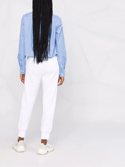 Polo Ralph Lauren Logo-embroidered Tapered Track Pants In White