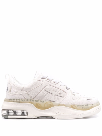 Shop Premiata Draked Lace-up Sneakers In White