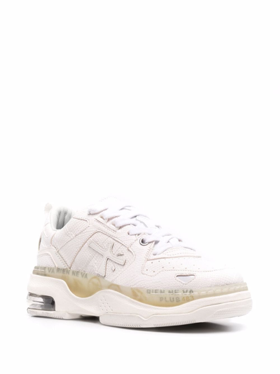 Shop Premiata Draked Lace-up Sneakers In White