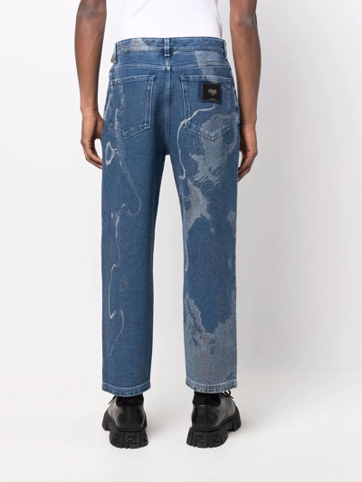 Fendi Moonlight Five-pocket Jeans In Blue