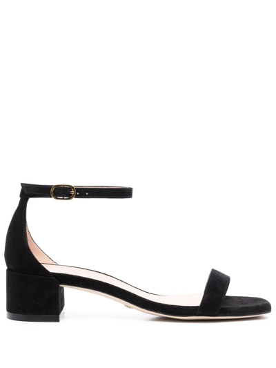 Shop Stuart Weitzman Nudist 35 Low-heel Sandals In Schwarz