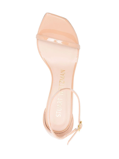 Stuart Weitzman Nudist 75 Open-toe Sandals In Blau
