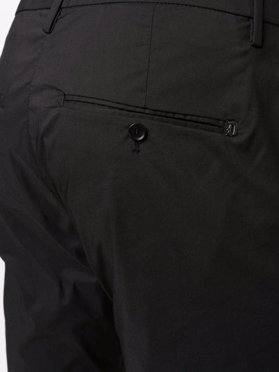 Shop Dondup Cotton Slim-cut Trousers In Schwarz