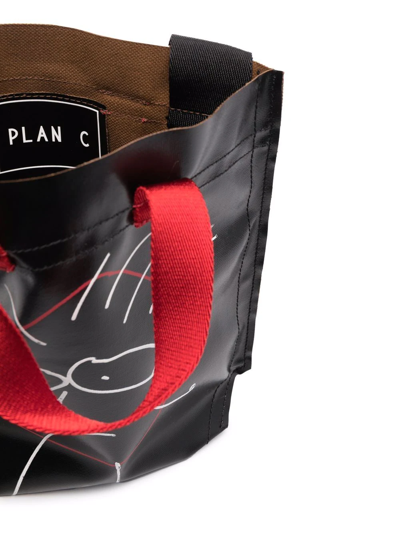 Shop Plan C Pili & Bianca Tote Bag In Black
