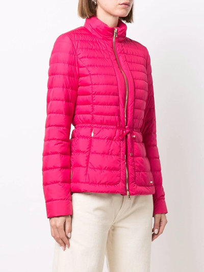 Woolrich Fuchsia Nylon Down Jacket In Rosa
