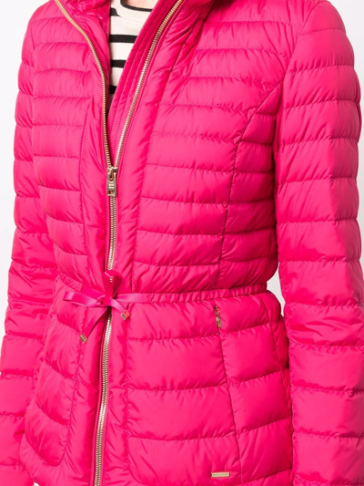 Woolrich Fuchsia Nylon Down Jacket In Rosa