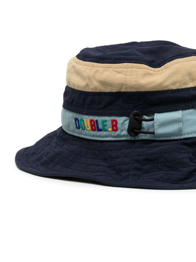 Miki House Kids' Double B Bucket Hat In Blue
