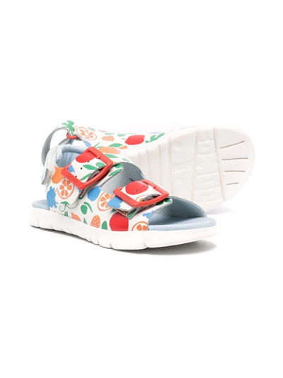 Camper Oruga Fruit-print Sandals In White