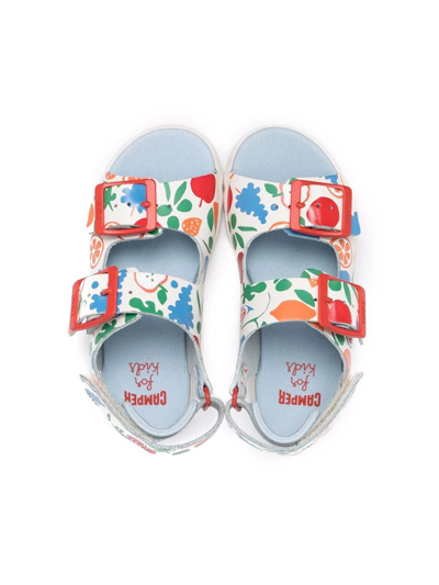 Camper Oruga Fruit-print Sandals In White