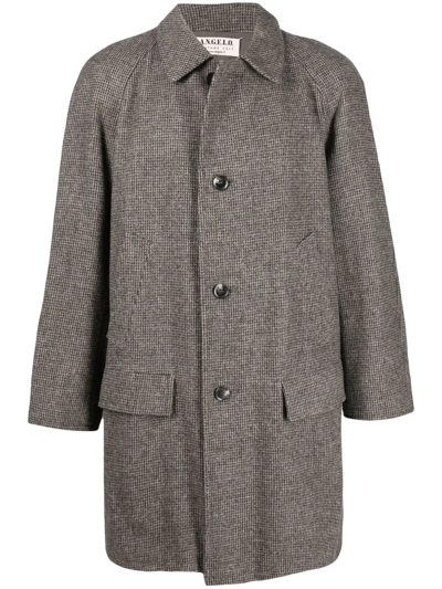 Pre-owned A.n.g.e.l.o. Vintage Cult 1990s Mélange-effect Single-breasted Coat In Grey