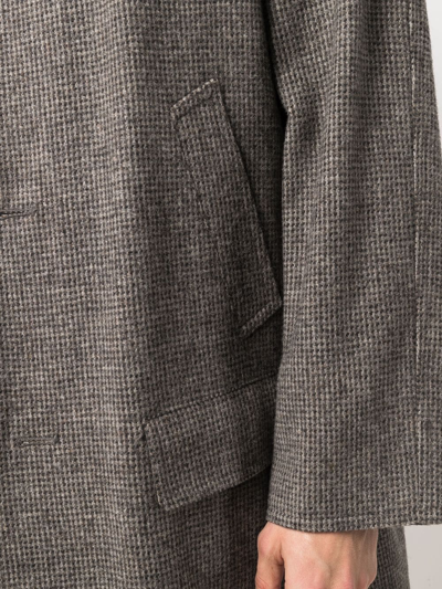 Pre-owned A.n.g.e.l.o. Vintage Cult 1990s Mélange-effect Single-breasted Coat In Grey