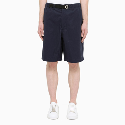 Shop Kenzo Blue Belted Shorts