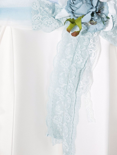 Mimilù Teen Floral-appliqué Sleeveless Dress In White