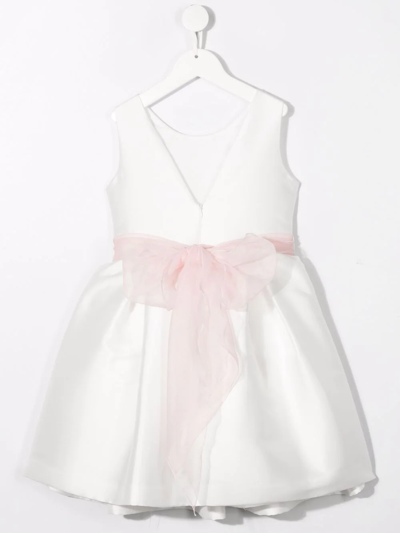 Shop Mimilù Floral-appliqué Sleeveless Dress In White