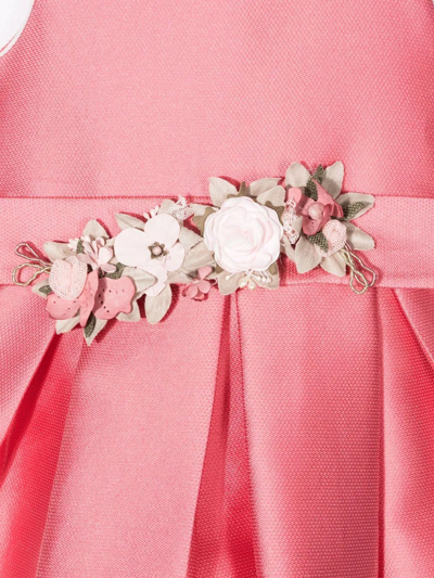 Mimilù Flower-applique Detail Dress In Pink