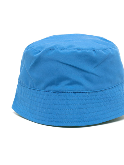 Shop Kenzo Logo-print Bucket Hat In Blue