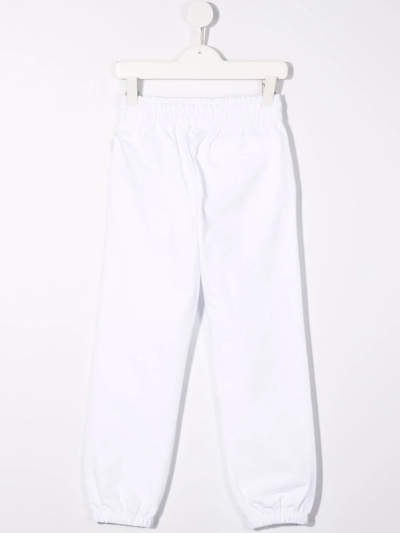 Gcds Heart-print Detail Trousers In White