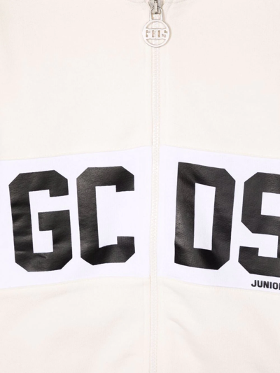 Shop Gcds Logo-print Hooded Jacket In White