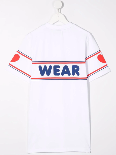 Gcds Logo-print T-shirt Dress In White