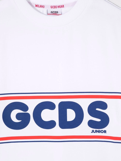 Shop Gcds Logo-print T-shirt Dress In White