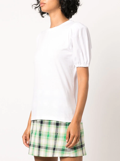 Shop Derek Lam 10 Crosby Eva Puff-sleeve T-shirt In White