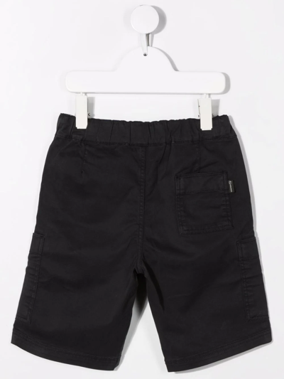 Shop Woolrich Belted-waist Bermuda Shorts In Blue