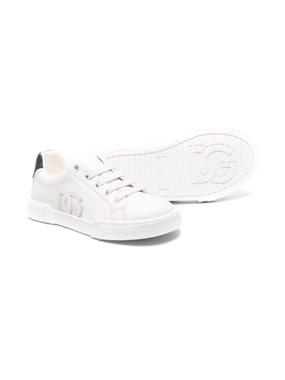 Shop Dolce & Gabbana Dg Logo Low-top Sneakers In White