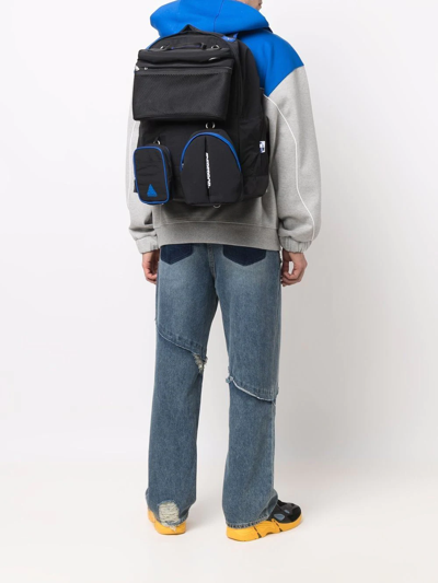 Ader Error Black Nylon Backpack In Black