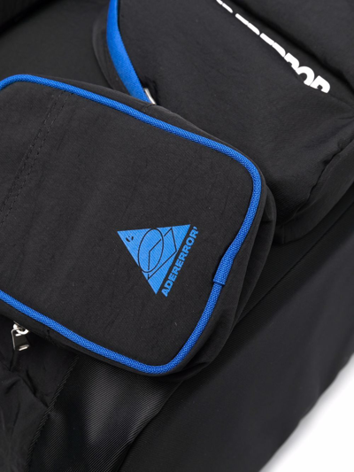 Ader Error Black Nylon Backpack In Black