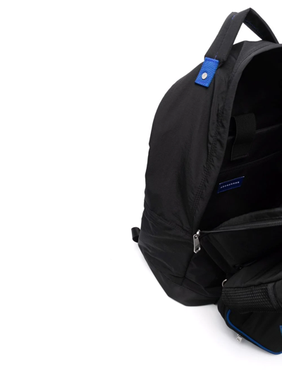 Ader Error Black Nylon Backpack In Black