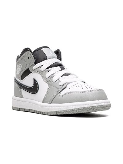 Shop Jordan 1 Mid "light Smoke Grey" Sneakers